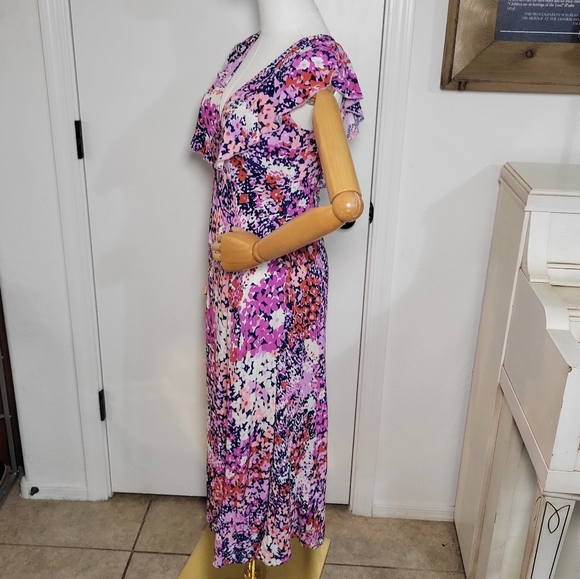 Rails Constance Purple Gardenia Resort Vacation Spring Floral Dress Size Medium - Picture 4 of 15